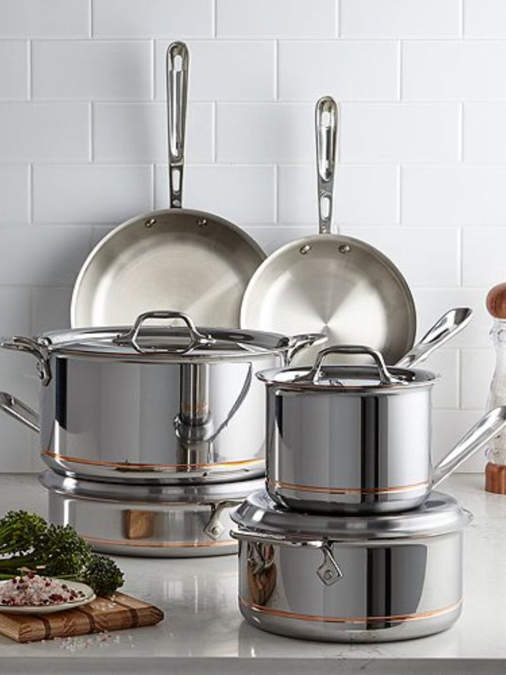 All-Clad Copper Core 5-Ply Bonded 10-Piece Cookware Set  NEW